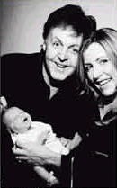 the first photo of Beatrice Milly McCartney with her parents, taken by her Uncle, Mike McCartney