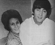 Unlike the rest of us, John hadn't passed any exams to get into the College of Art in Liverpool.  His Auntie Mimi (pictured with John) had sent him along with his portfolio.
