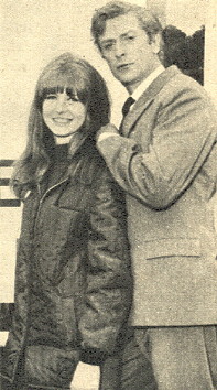 An off-set pic of Jane and Michael.  By the look on Jane's face, she is enjoying the film.  Michael is looking serious.  But really he is trying to remember his lines.