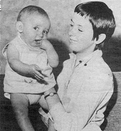 Anita with her new baby Philip in early 1964