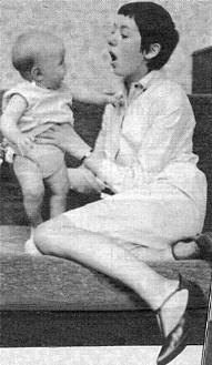 Anita pictured with baby son Philip in 1964