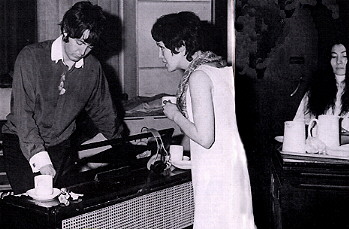 Paul, Francie and Yoko at the Revolution Sessions